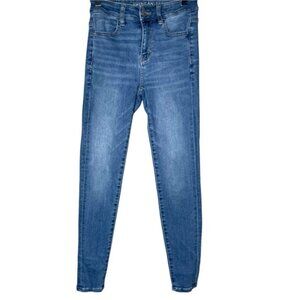 American Eagle 4 Hi Rise Jegging Blue Jean Denim Pants Skinny Next Level Stretch